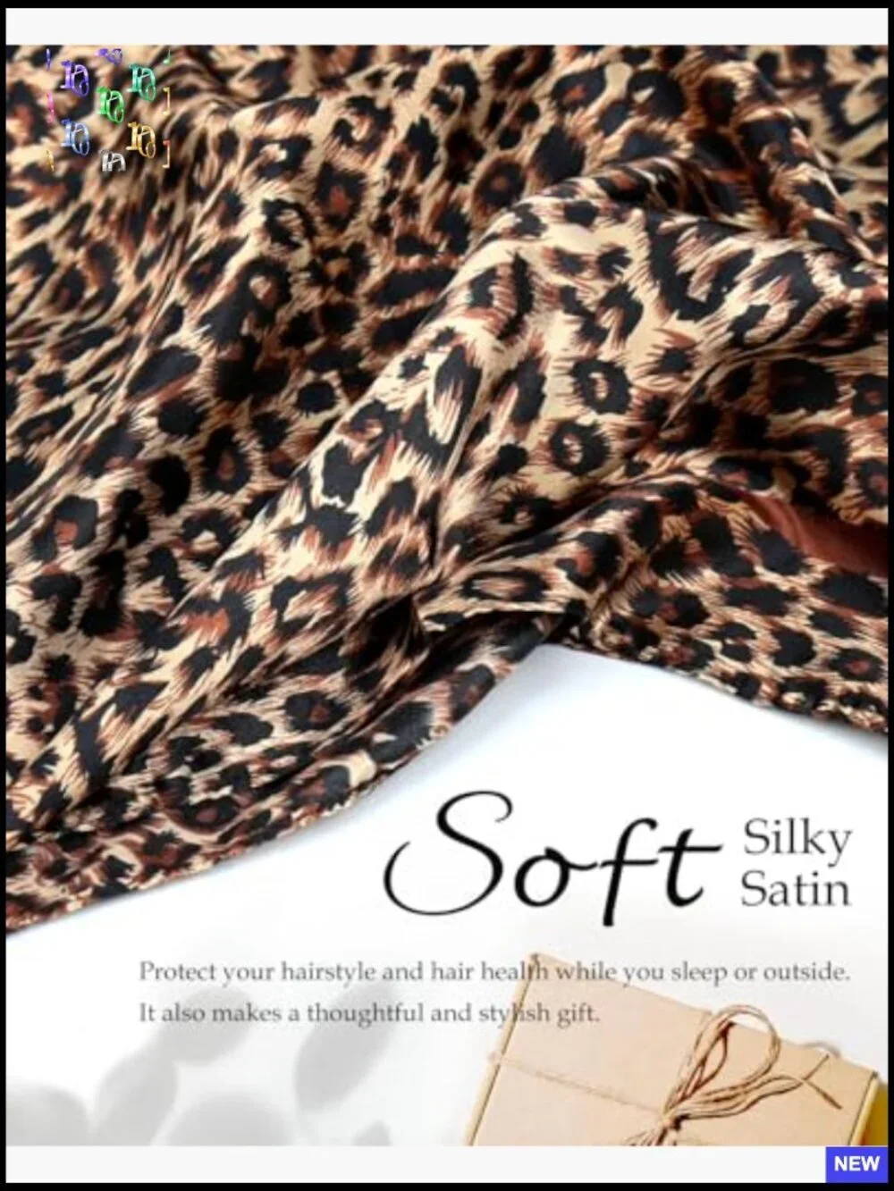 Satin Hair Wrap Scarf with Net for Sleeping Travel Silk Press Protective